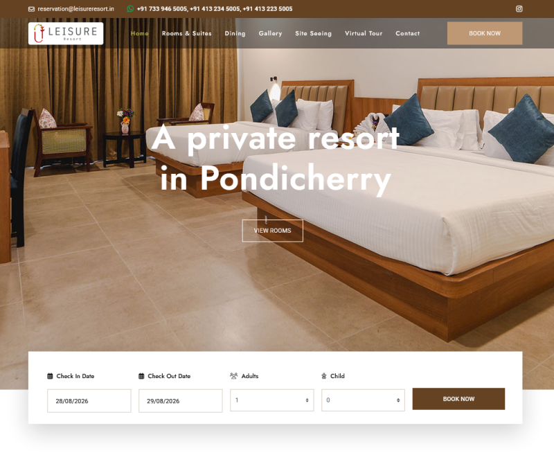 Leisure Resort - Pondicherry - https://leisureresort.in/